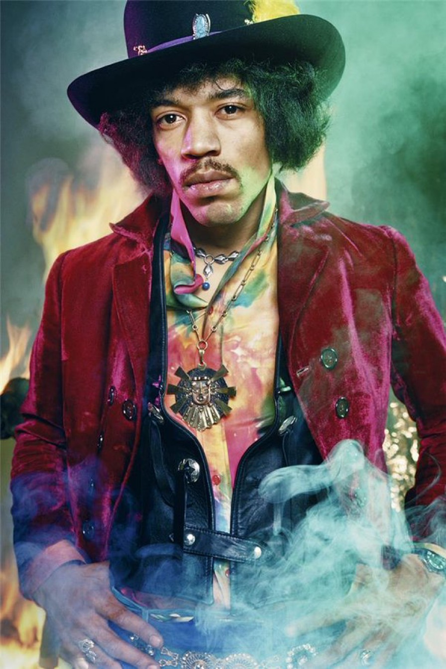 Jimi Hendrix by David Montgomery, 1968