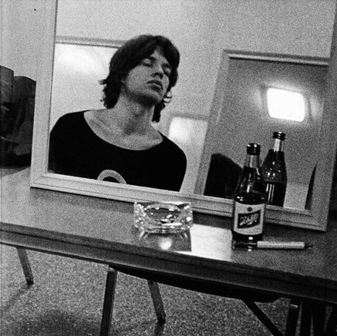 Mick Jagger Looking into the Mirror, 1969