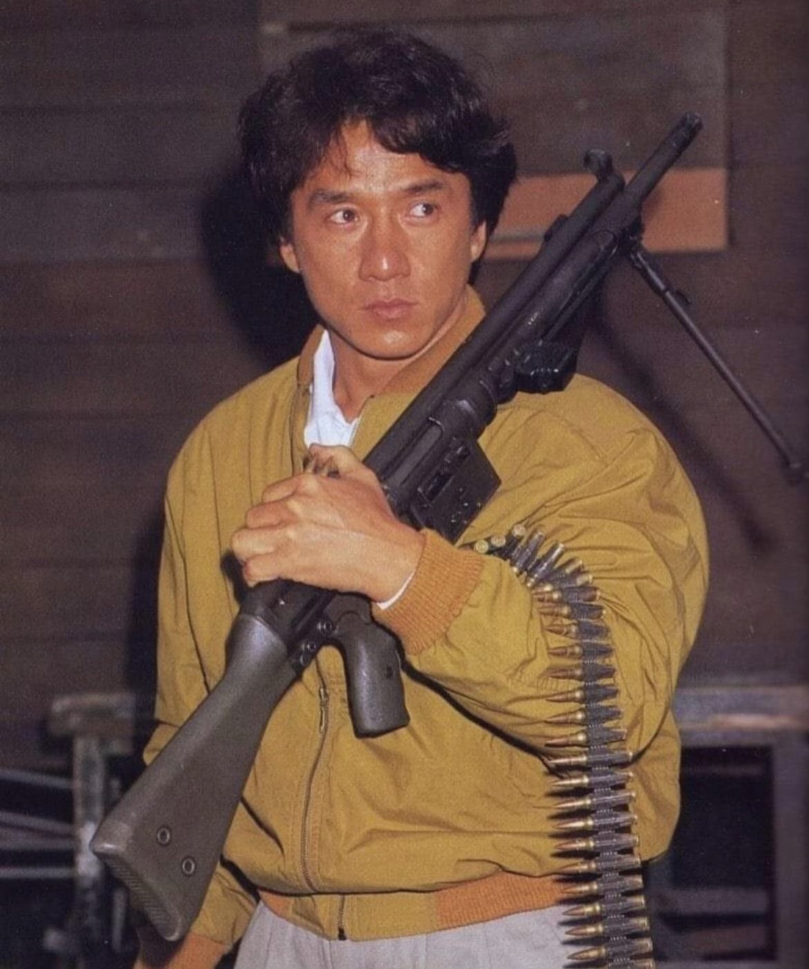 Jackie Chan On the Set of [Police Story 3] Directed by Stanley Tong, 1992