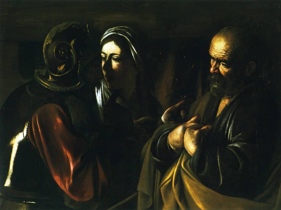 The Denial of Saint Peter by Caravaggio, 1610
