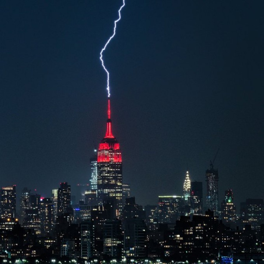 Lightning Strikes the Empire State Building, 2024