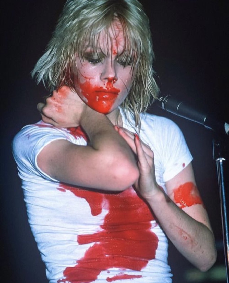 Cherie Curie Covered in Blood While Performing, 1976