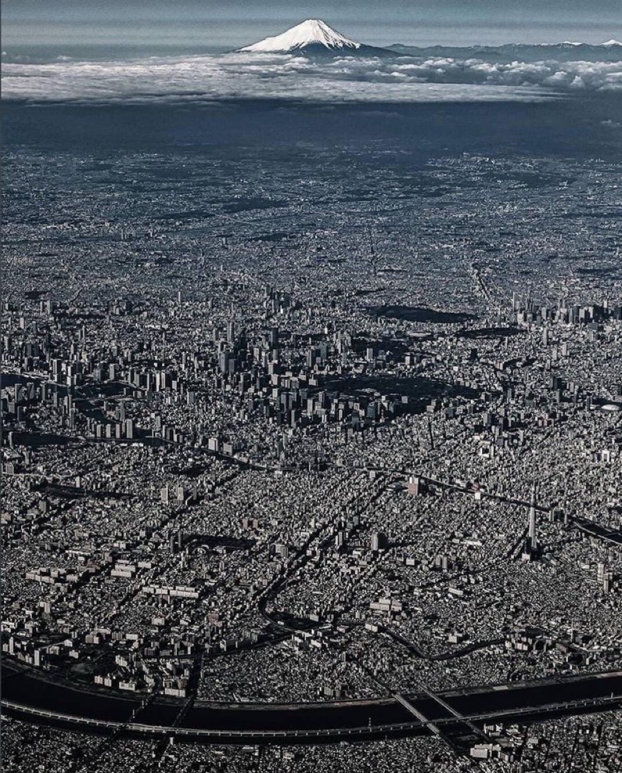 An Aerial Vieew of the City of Tokyo, Japan